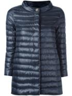 Herno Button Up Puffer Jacket, Size: 42, Blue, Polyamide/goose Down