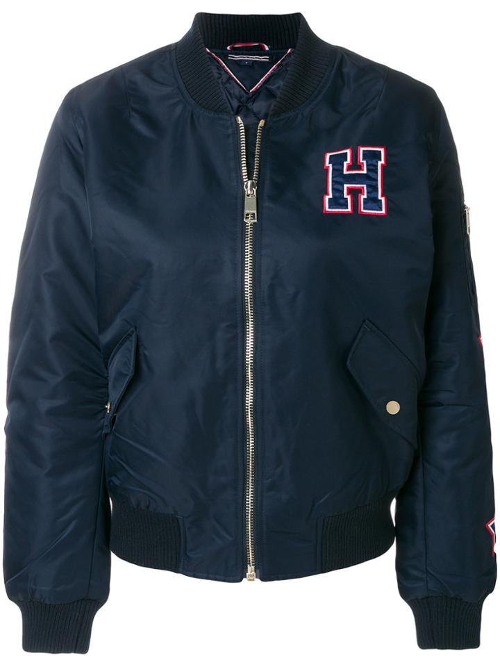 Tommy Hilfiger Zipped Bomber Jacket - Blue