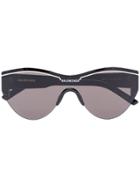 Balenciaga Eyewear Round Logo Sunglasses - Black