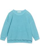 Burberry Kids Teen Number Print Cotton Sweatshirt - Blue