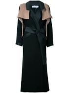 Bintthani - Fixed Vest Trench Coat - Women - Satin Ribbon - L, Black, Satin Ribbon