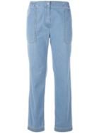 Kenzo - Pull On Trousers - Women - Cotton - 38, Blue, Cotton