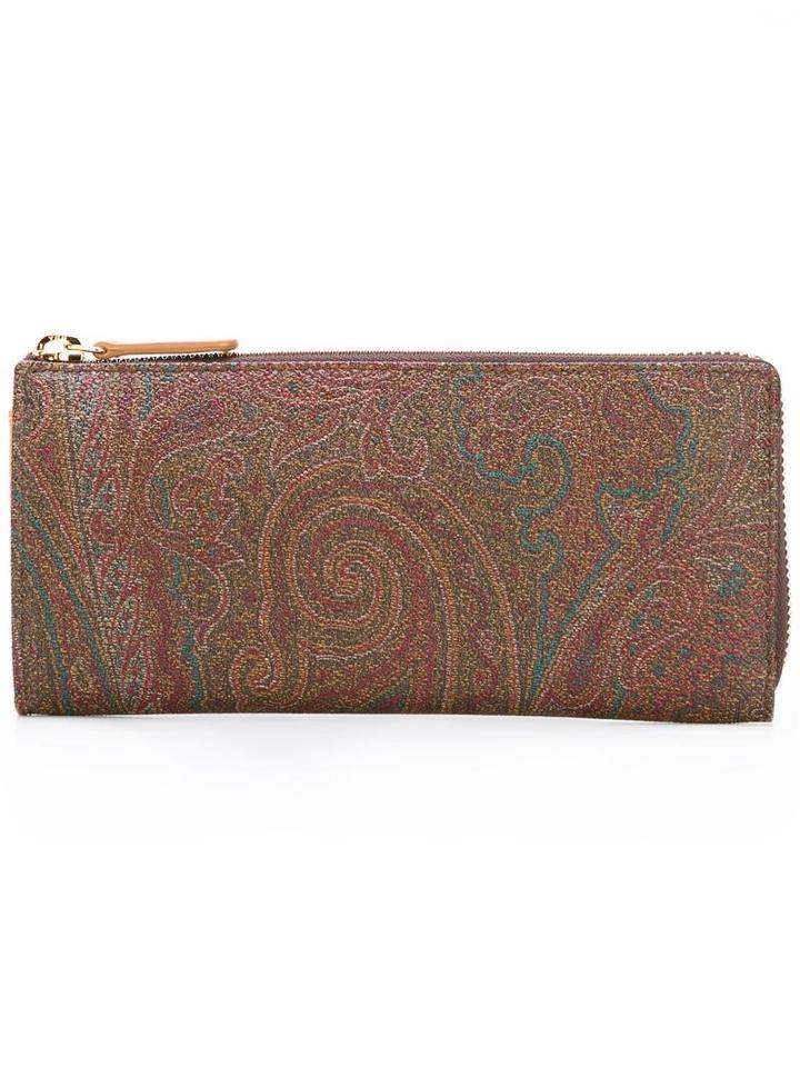 Etro Zipped Purse, Women's, Cotton/pvc/polyurethane/polyester