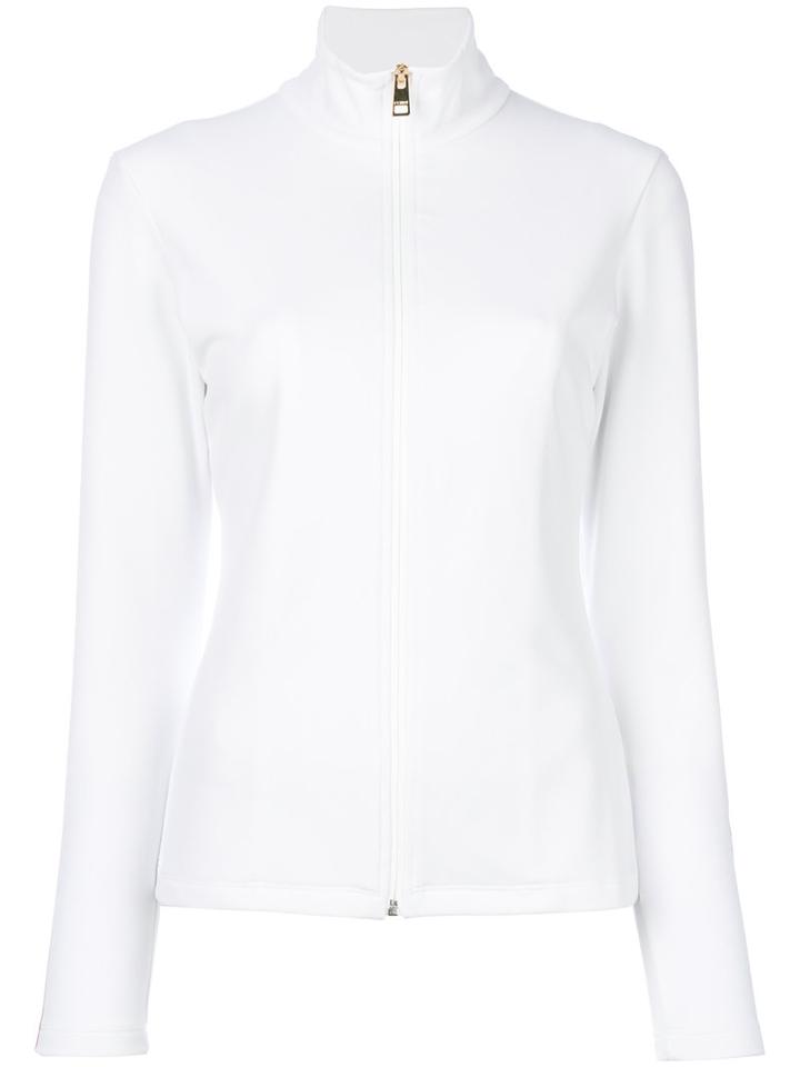 Fendi - Fitted Zip Front Jacket - Women - Polyester/spandex/elastane - 40, White, Polyester/spandex/elastane