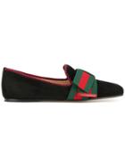 Gucci Web Bow Loafers - Black