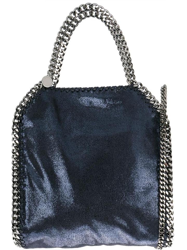 Stella Mccartney Mini 'falabella' Tote, Women's, Blue, Polyurethane/metal (other)