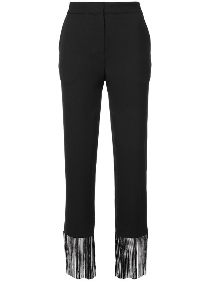 Prabal Gurung Fringed Tailored Trousers - Black