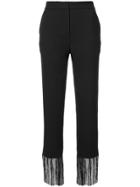 Prabal Gurung Fringed Tailored Trousers - Black