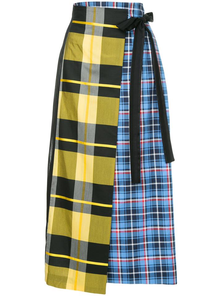 Enföld Patch-work Flared Skirt - Yellow & Orange