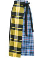 Enföld Patch-work Flared Skirt - Yellow & Orange
