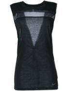 Nike - Mesh-panelled Tank Top - Women - Polyester/lyocell - L, Black