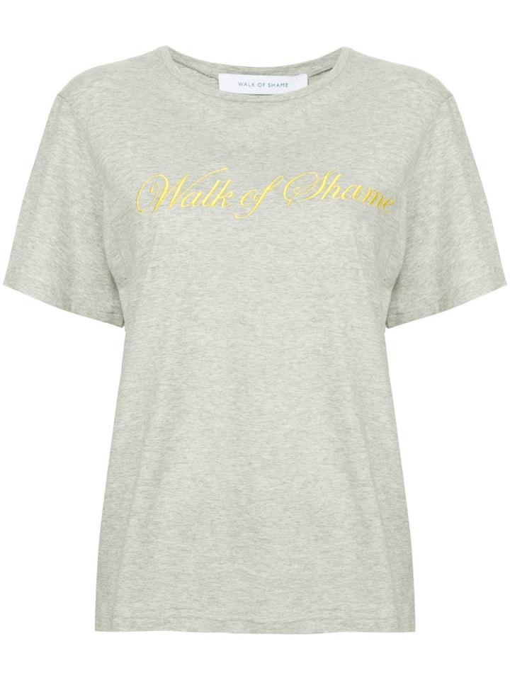 Walk Of Shame Round Neck T-shirt - Grey