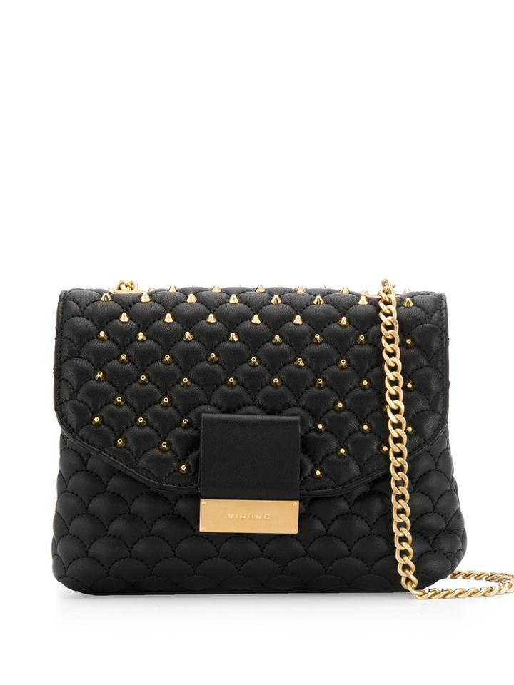 Visone Alice Studded Mini Shoulder Bag - Black