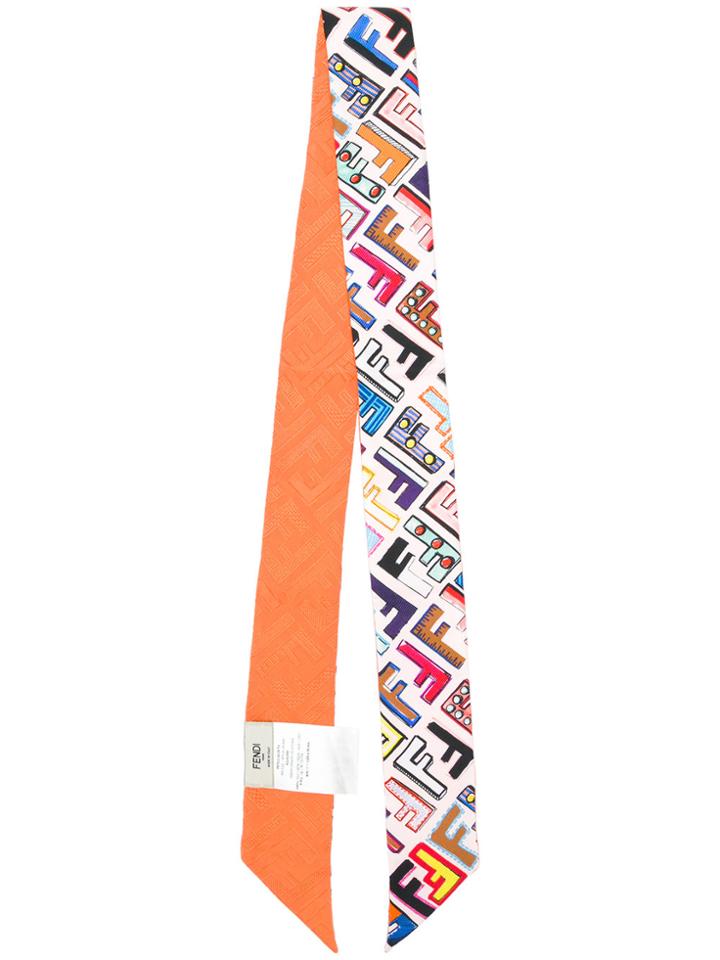 Fendi Ff Logo Neck Tie - Multicolour