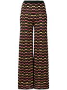 M Missoni Patterned Flared Trousers - Black