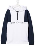 Tommy Hilfiger Junior Teen Logo Zip Hoodie - White