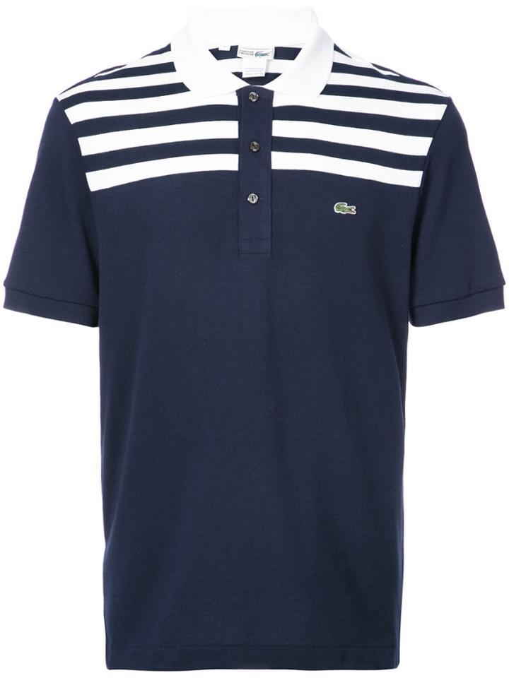 Lacoste Striped Top Polo Shirt - Blue