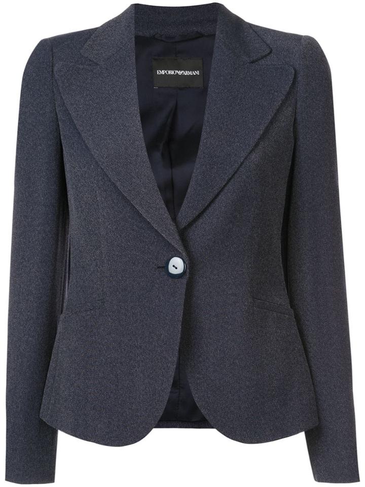 Emporio Armani Single Breasted Blazer - Grey