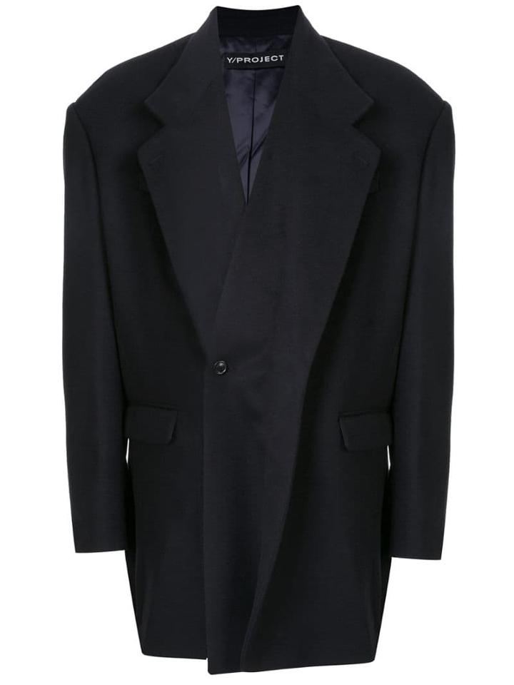 Y/project Asymmetric Blazer - Blue