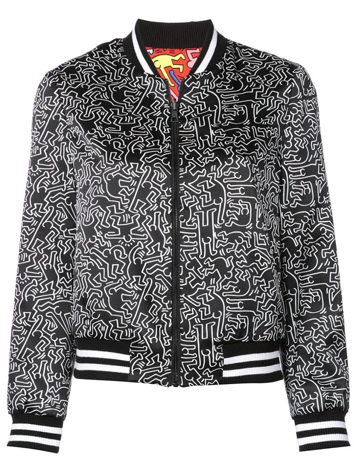 Alice+olivia Lonnie Reversible Bomber - Black