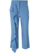 Dondup 'petulia' Trousers, Women's, Size: 42, Blue, Viscose/acetate/spandex/elastane