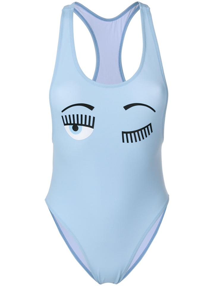 Chiara Ferragni Wink One-piece Swimsuit - Blue