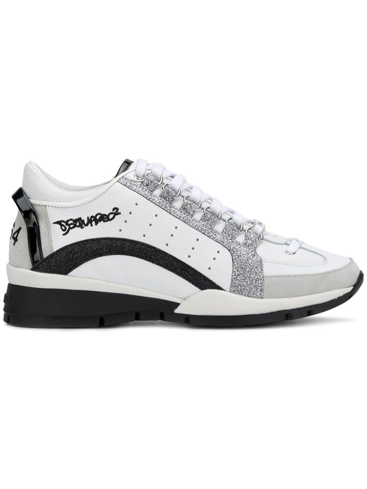 Dsquared2 Glitter Runner Sneakers - White