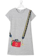 Little Marc Jacobs Teen Trompe L'oeil T-shirt Dress - Grey