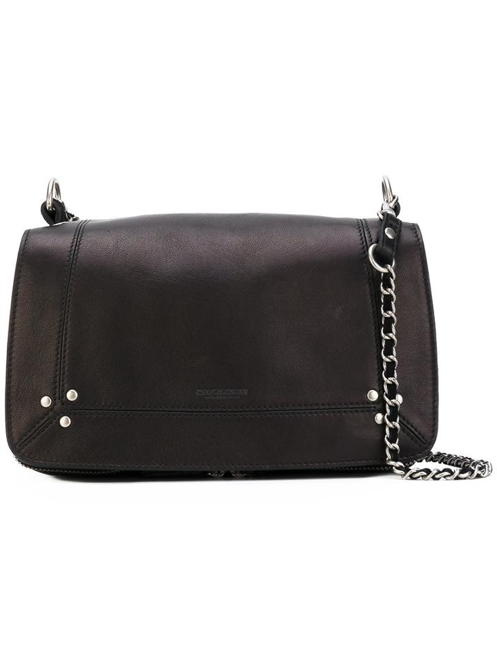 Jérôme Dreyfuss - Stud Detail Shoulder Bag - Women - Cotton/calf Leather/suede - One Size, Black, Cotton/calf Leather/suede