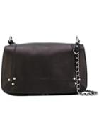Jérôme Dreyfuss - Stud Detail Shoulder Bag - Women - Cotton/calf Leather/suede - One Size, Black, Cotton/calf Leather/suede