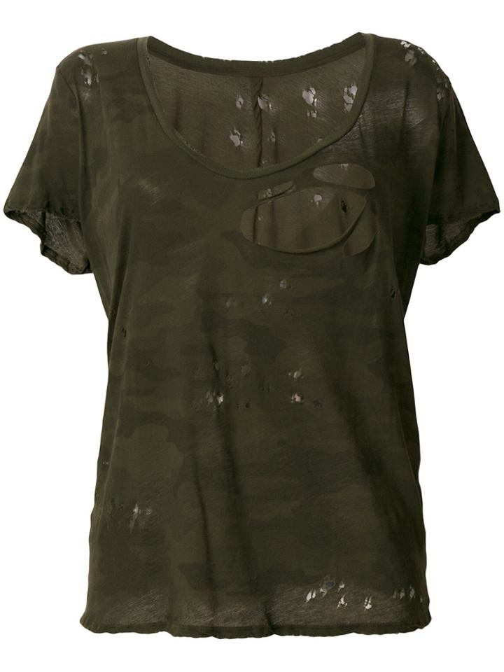 Unravel Project Distressed T-shirt - Green