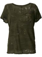 Unravel Project Distressed T-shirt - Green