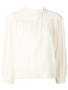Isabel Marant Étoile Split Neck Tunic Top, Women's, Size: 36, Nude/neutrals, Cotton/viscose