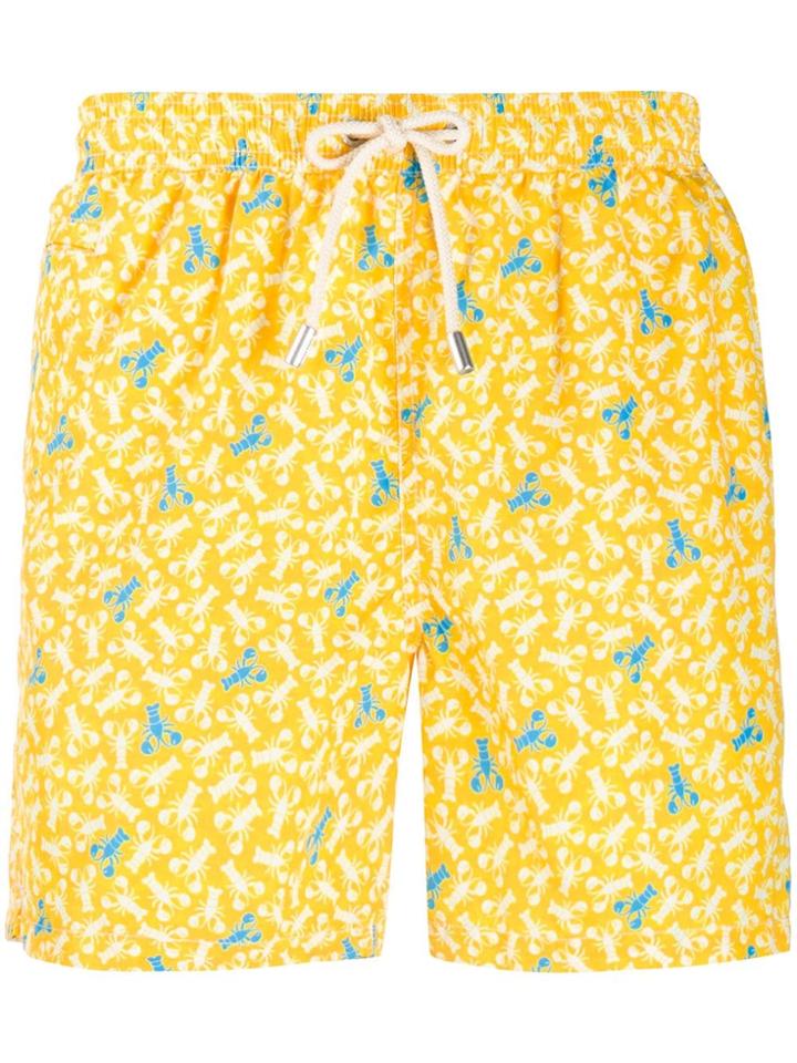 Mc2 Saint Barth Crayfish Printed Swim Shorts - Yellow