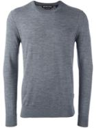 Michael Kors Crew Neck Pullover, Men's, Size: Large, Grey, Merino