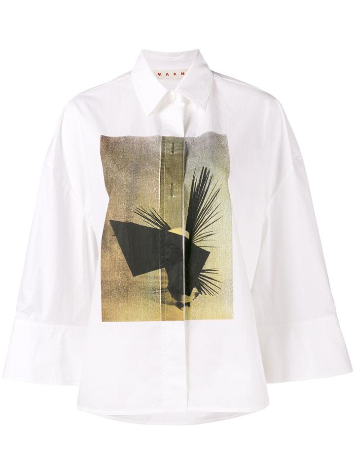 Marni - X Ruth Van Beek Printed Shirt - Women - Cotton - 38, White, Cotton