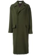 Plantation Long Length Coat, Women's, Size: Large, Green, Cupro/wool