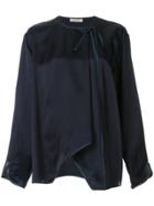 Nina Ricci Tie Neck Blouse - Blue