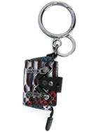 Kenzo 'kalifornia' Tote Keyring, Women's, Black, Calf Leather