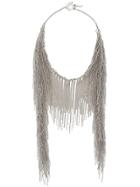 Fabiana Filippi Beaded Long Pendant Necklace - Silver
