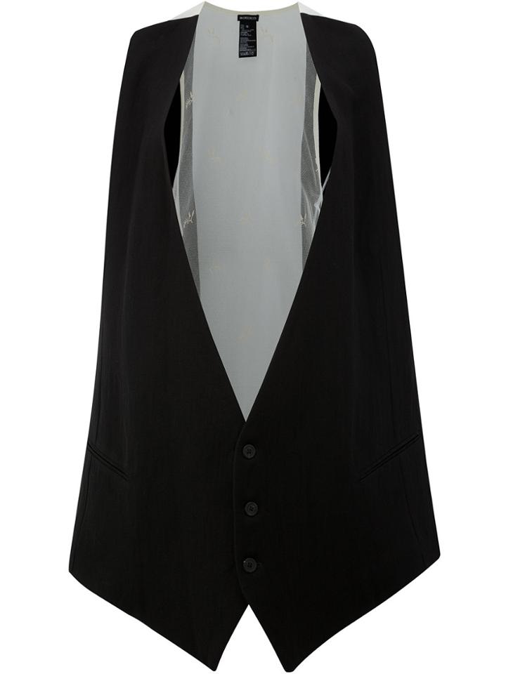 Ann Demeulemeester Loose Fit Waistcoat - Black