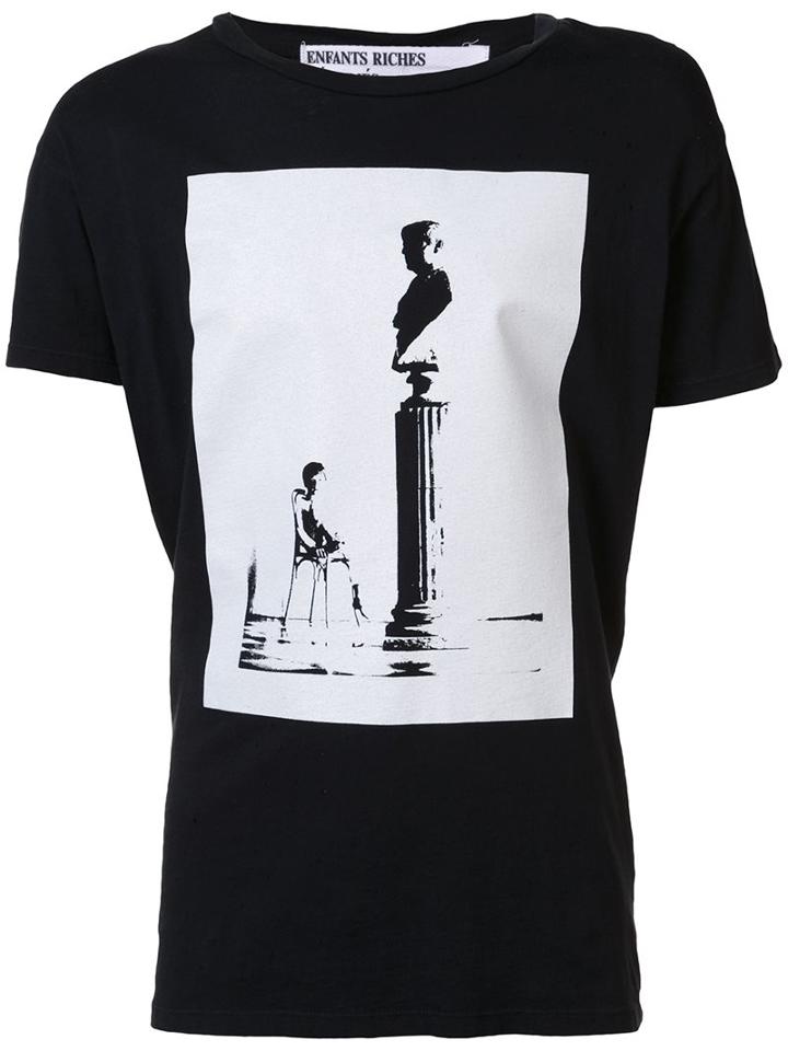 Enfants Riches Deprimes Front Print T-shirt, Men's, Size: Small, Black, Cotton