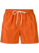 Nos Beachwear Drawstring Swim Shorts - Orange
