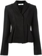 Victoria Beckham Cinched Jacket, Women's, Size: 38, Black, Cotton/viscose/virgin Wool