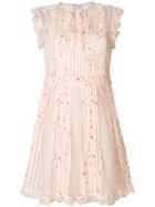 Red Valentino Floral Pleated Dress - Nude & Neutrals