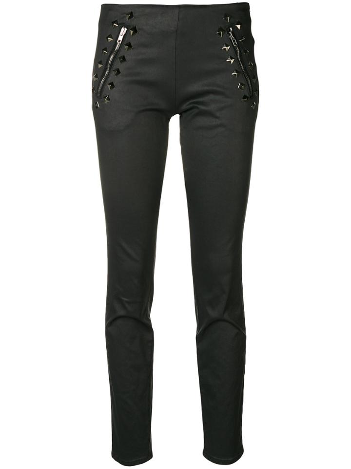 Love Moschino Studded Fitted Leggings - Black