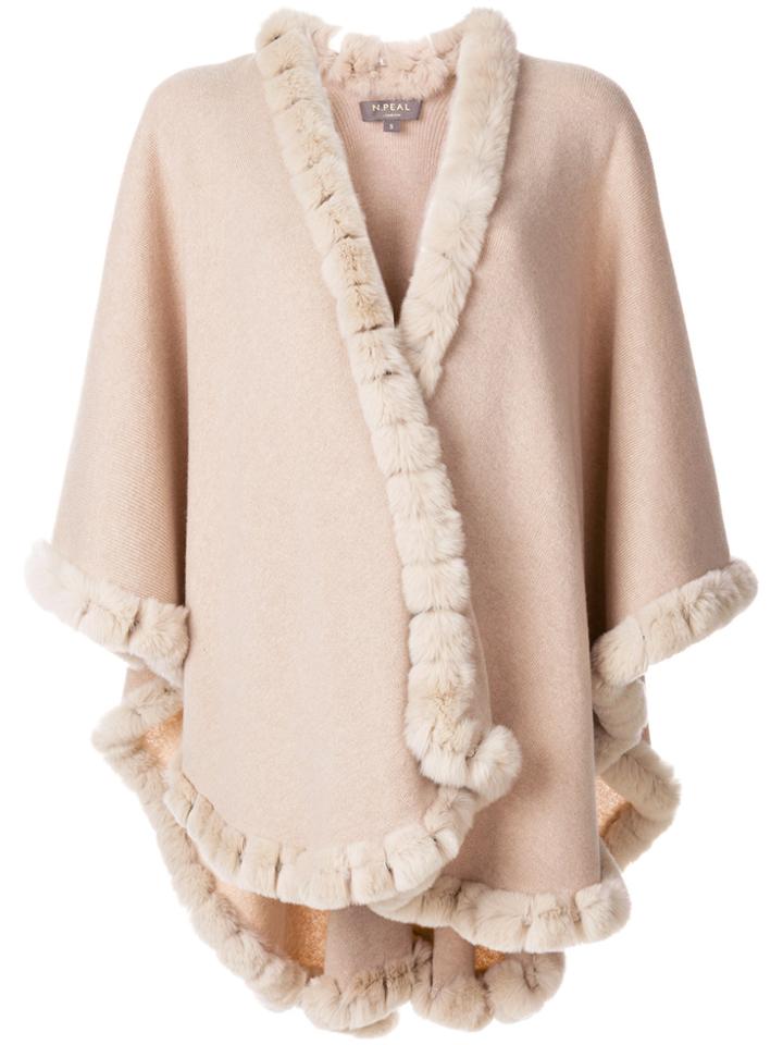 N.peal Trim Detailed Cape - Nude & Neutrals