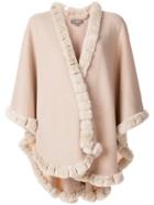 N.peal Trim Detailed Cape - Nude & Neutrals