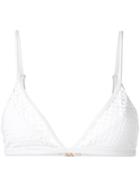 Evarae Laser Cut-out Bikini Top, Women's, Size: Large, White, Polyamide/spandex/elastane
