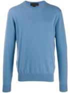 Stella Mccartney Ribbed Crew Neck Knitted Sweater - Blue
